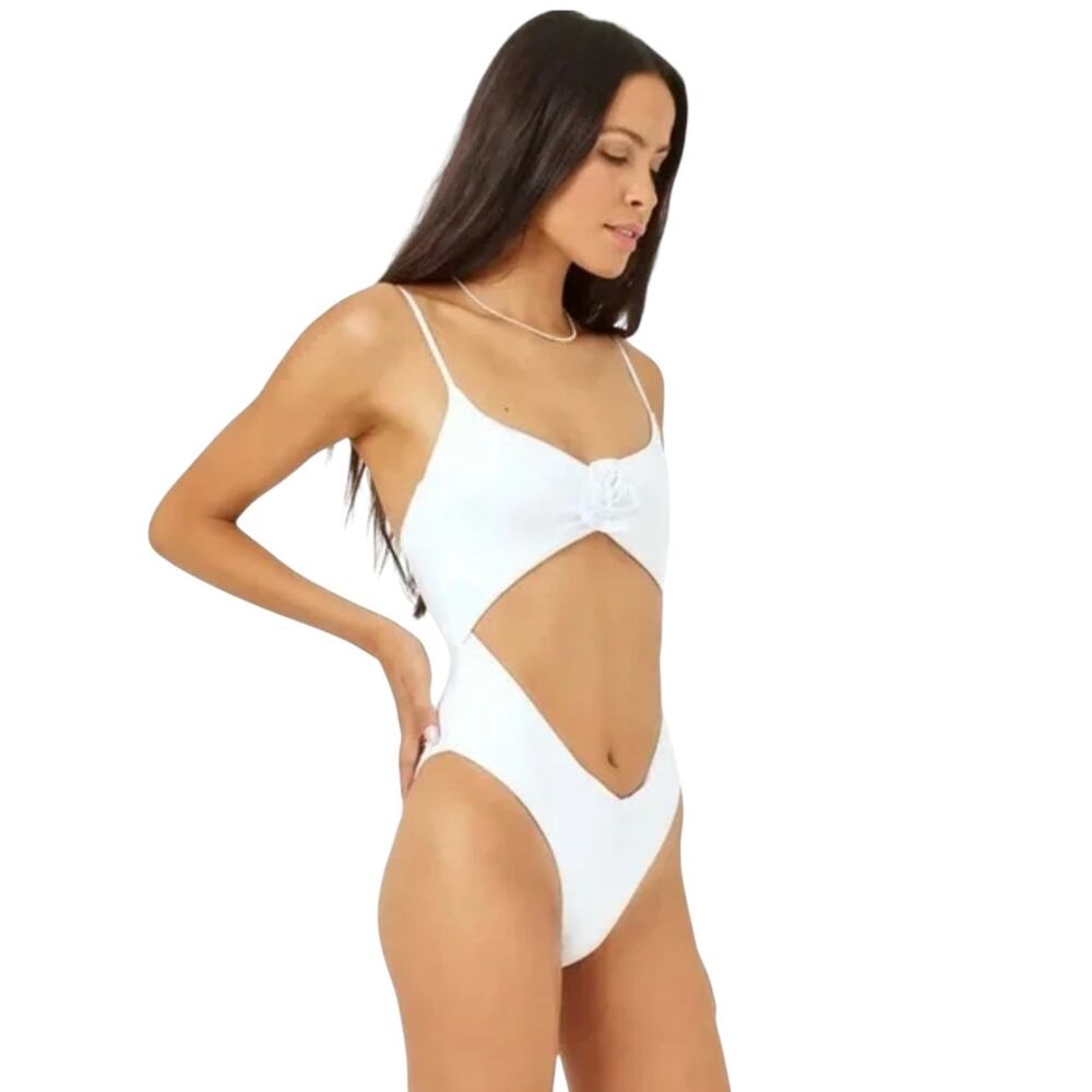 NWT! L*Space Sierra One-Piece Rose Swimsuit in White - Size Small - Picture 3 of 10